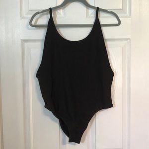 Ribbed Low Cut Back Bodysuit
